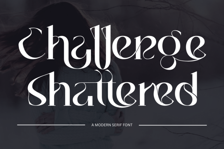Challenge shattered - Modern Serif Font